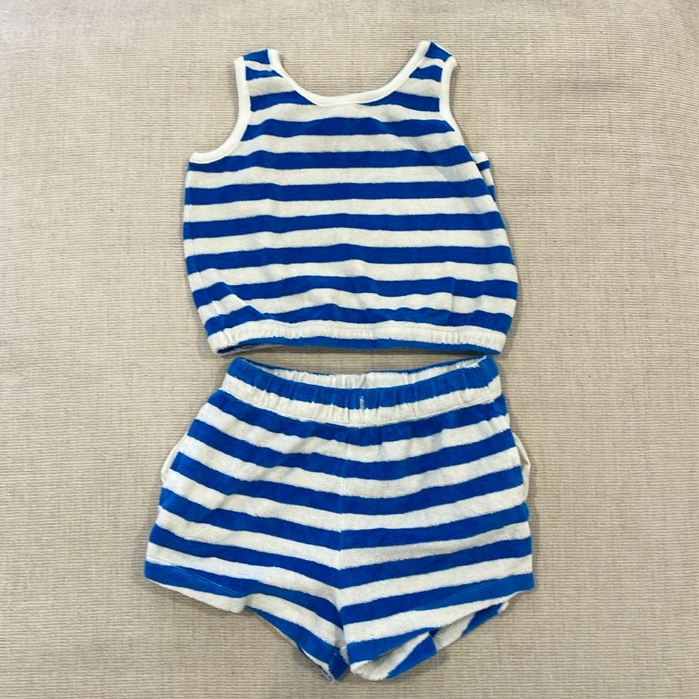 110 (5) Hanna Andersson Terry cloth tank and shorts